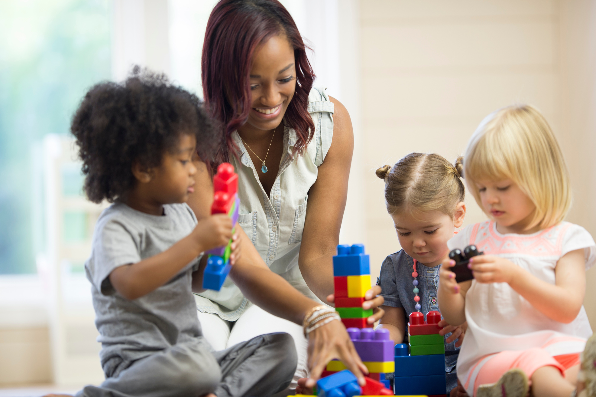 Toddlers Playing in Preschool